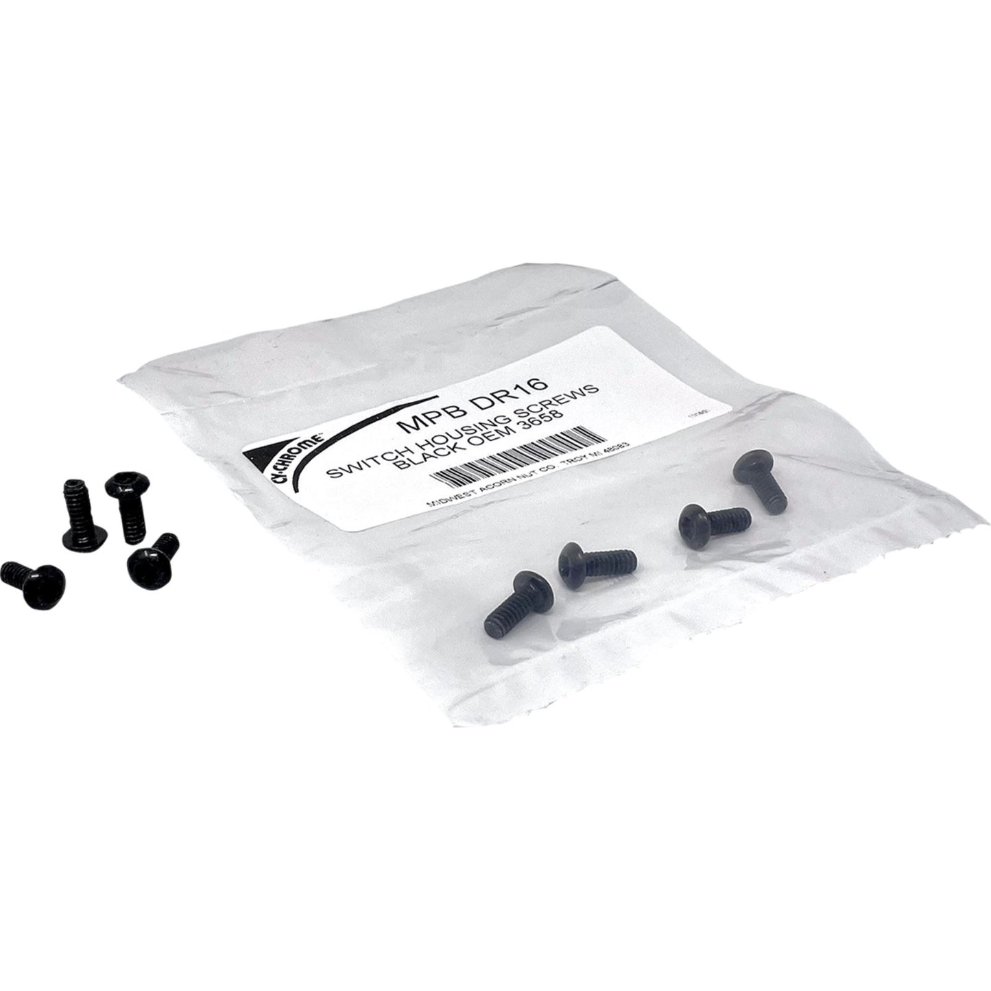 Drag Specialties Switch Housing Screws - Black 2401-1562_1153801