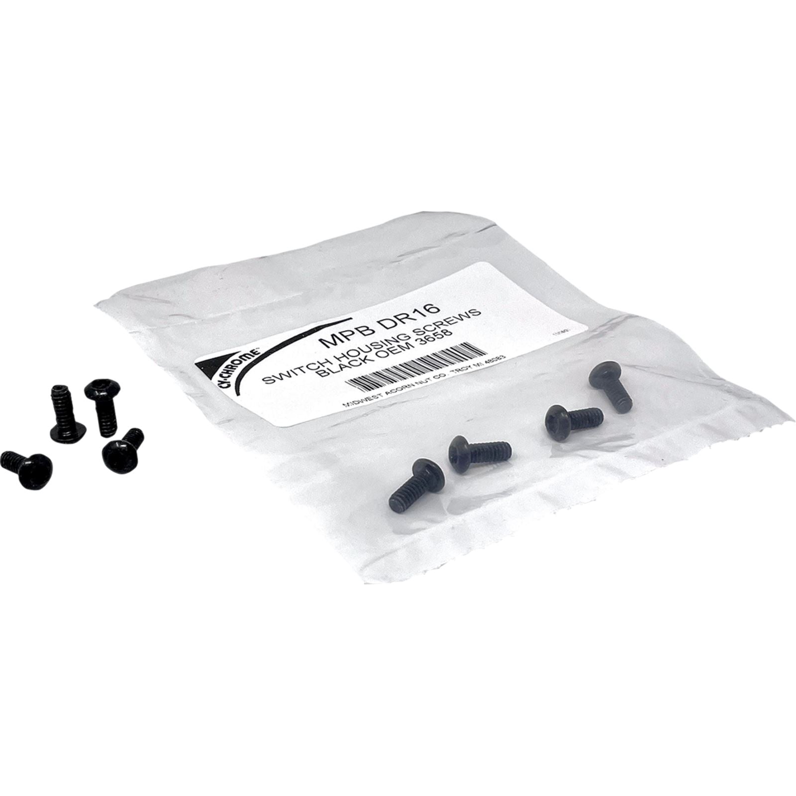 Drag Specialties Switch Housing Screws - Black 2401-1562_1153801