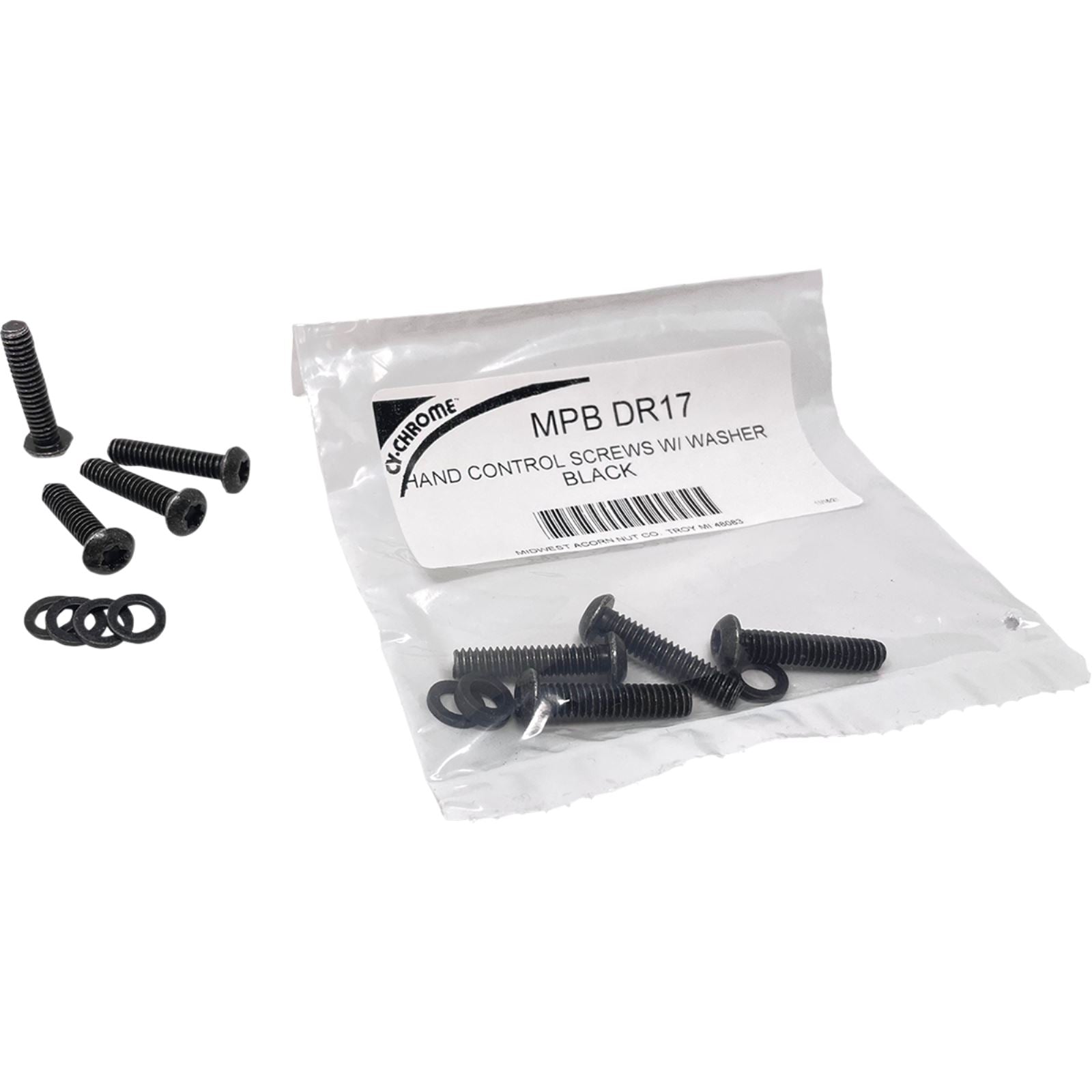 Drag Specialties Screw Kit - Hand Control - Black 2401-1564_1166891