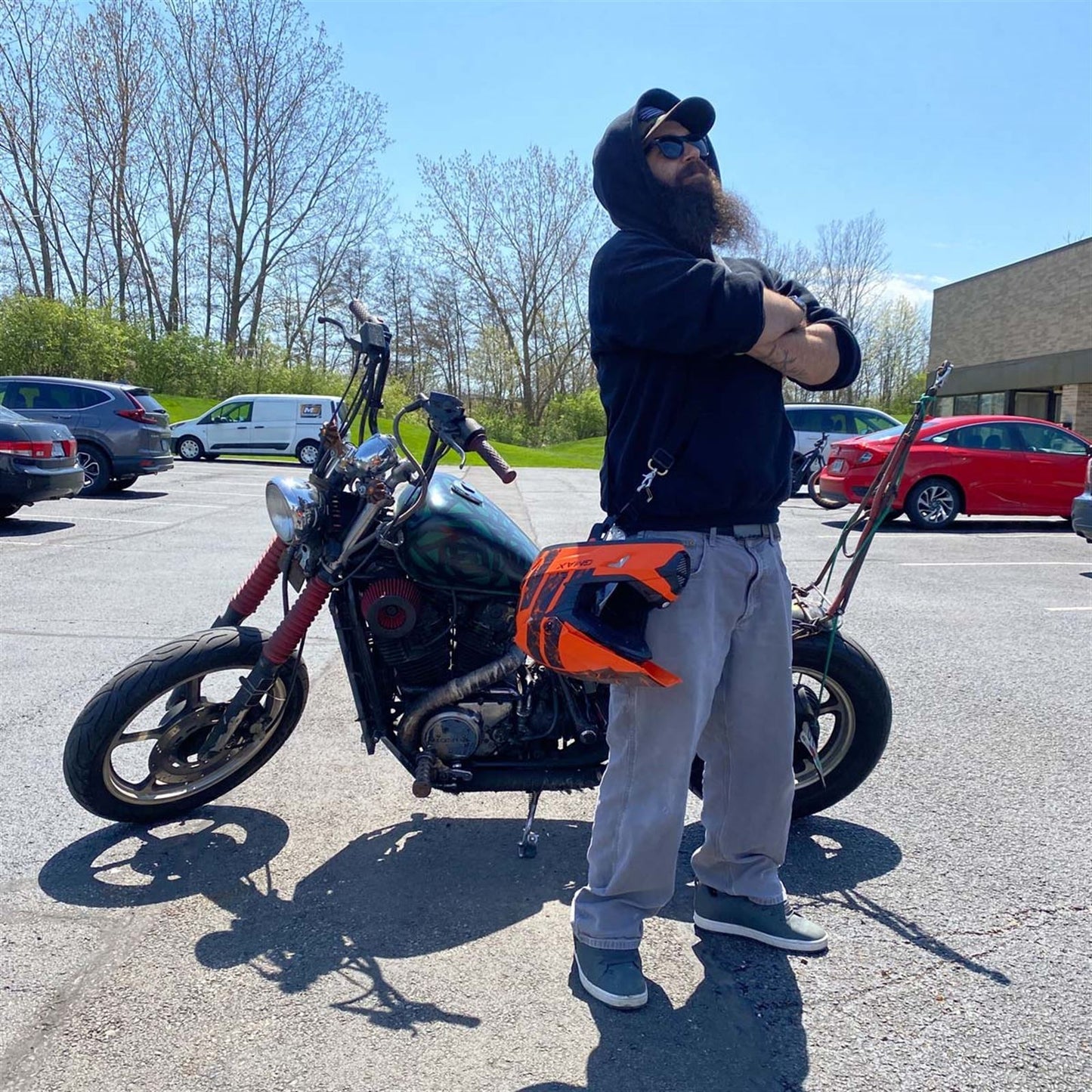 2FastMoto Hands Free Helmet Carrying Strap W/Double D-Ring Black Adjusts 43" - 55" 61-2018_889356