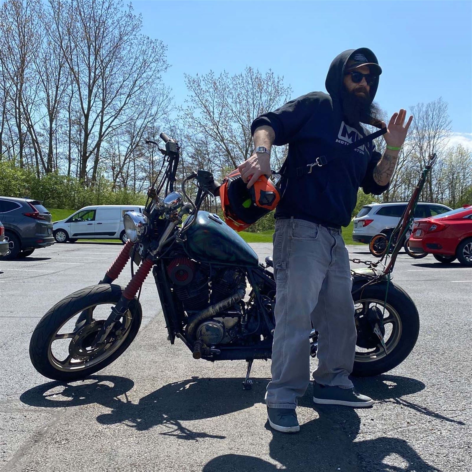 2FastMoto Hands Free Helmet Carrying Strap W/Double D-Ring Black Adjusts 43" - 55" 61-2018_889357