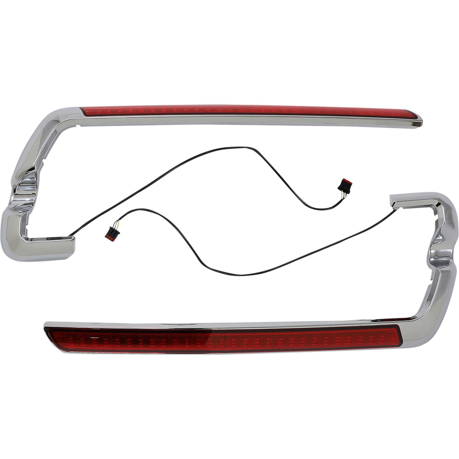 Custom Dynamics Marker Light - Saddlebag - Red - Chrome CD-SB-SIDE-RC_1094839