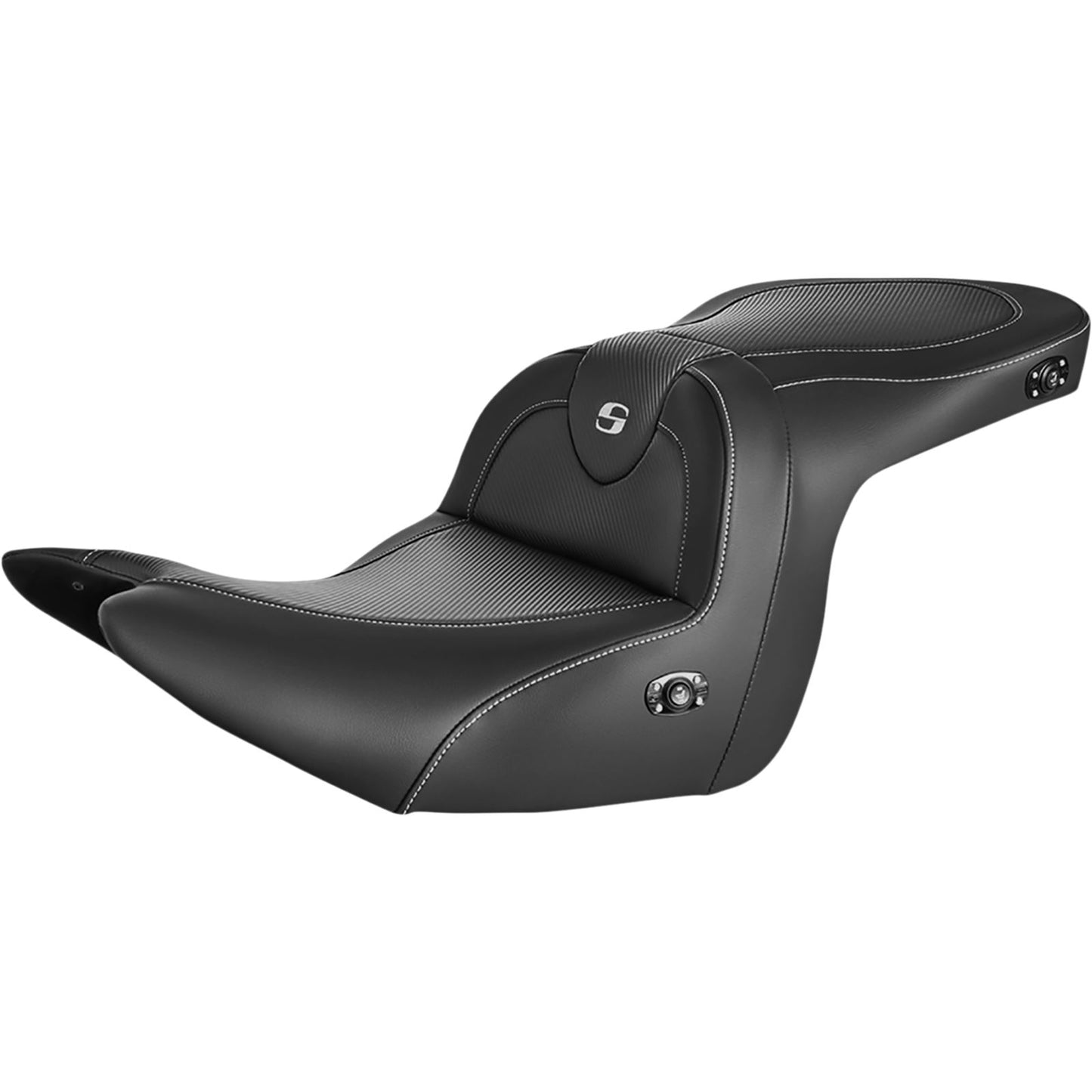 Saddlemen Roadsofa™ Carbon Fiber Heated Seat - Black without Backrest H18-07-185HCT_1058967