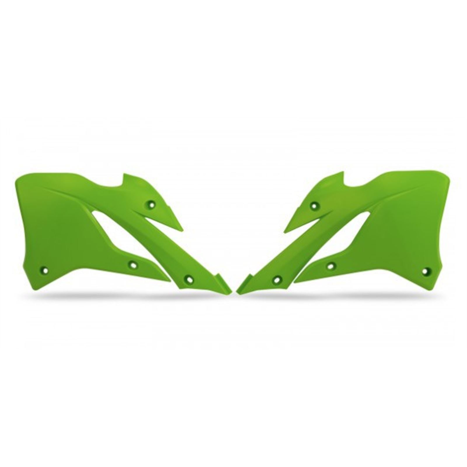 UFO Plastics Radiator Shrouds for Kawasaki KX 85 - Green [MPN: KA04758-026]_1170604