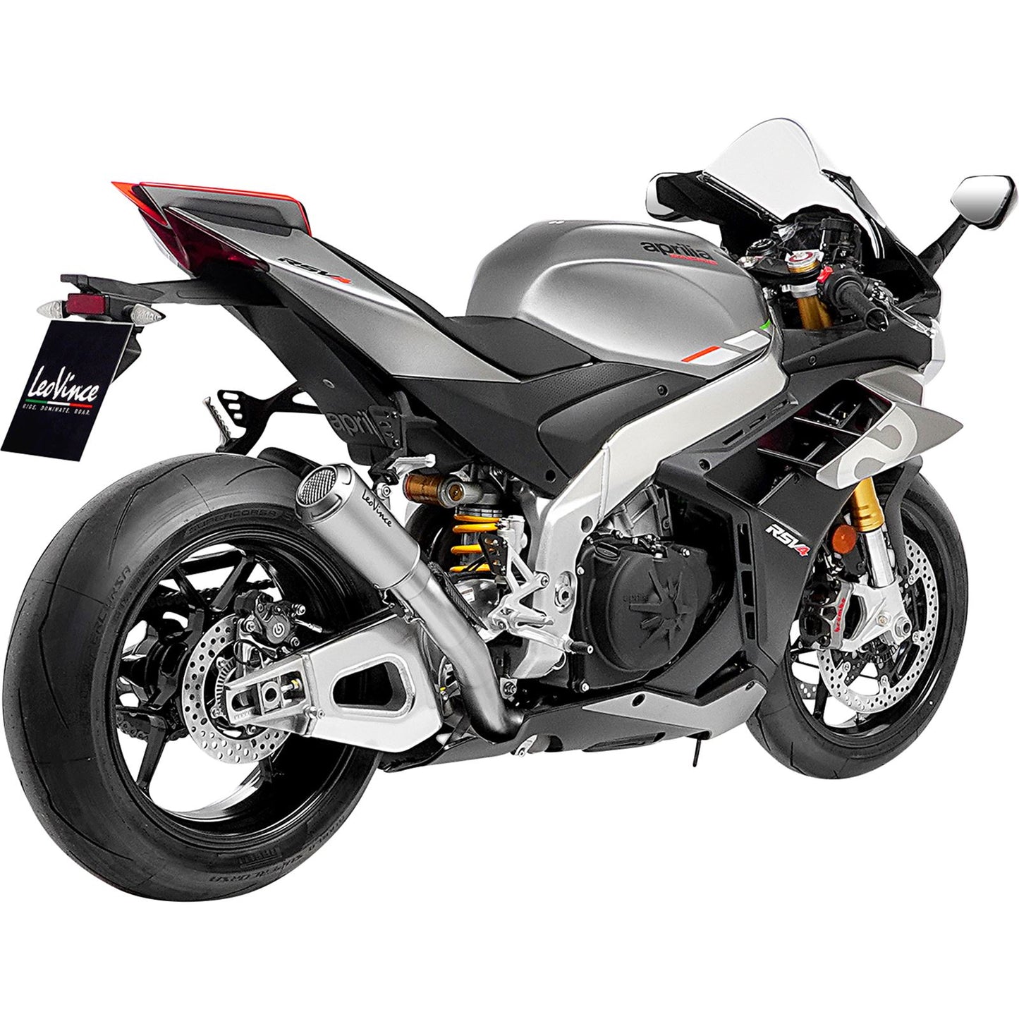 Leovince LV-10 Slip-On Muffler - Stainless Steel for Aprilia [MPN: 15248]_1094861