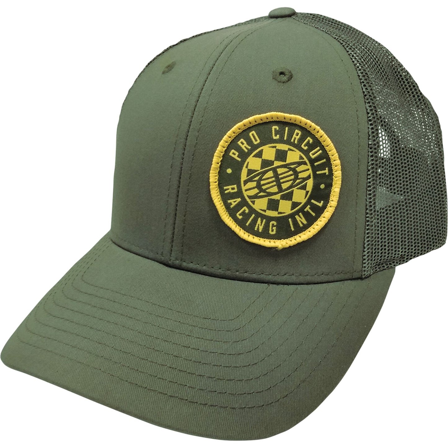 Pro Circuit Global Checkered Hat - Olive - One Size [MPN: 6720105]_1065414