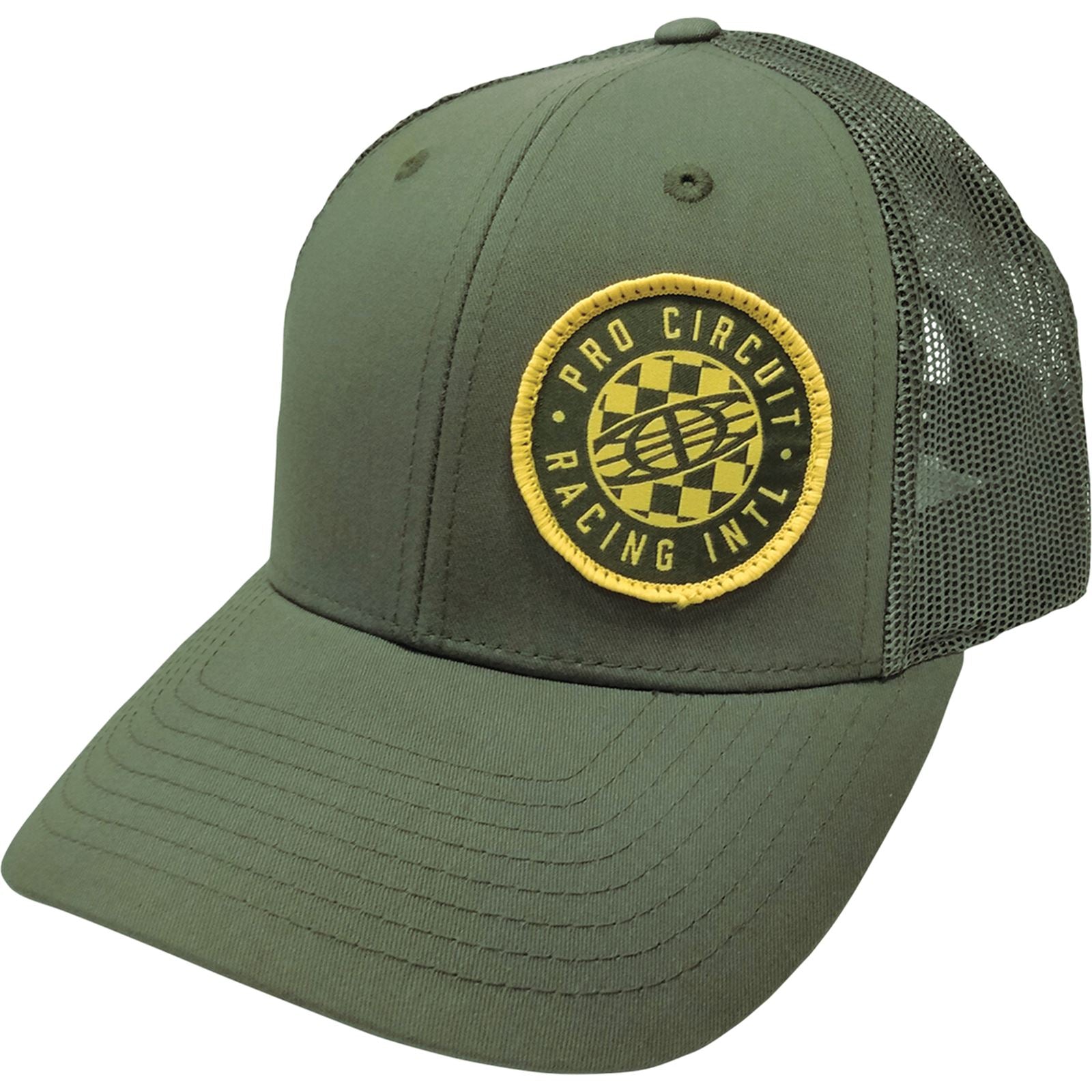 Pro Circuit Global Checkered Hat - Olive - One Size [MPN: 6720105]_1065414