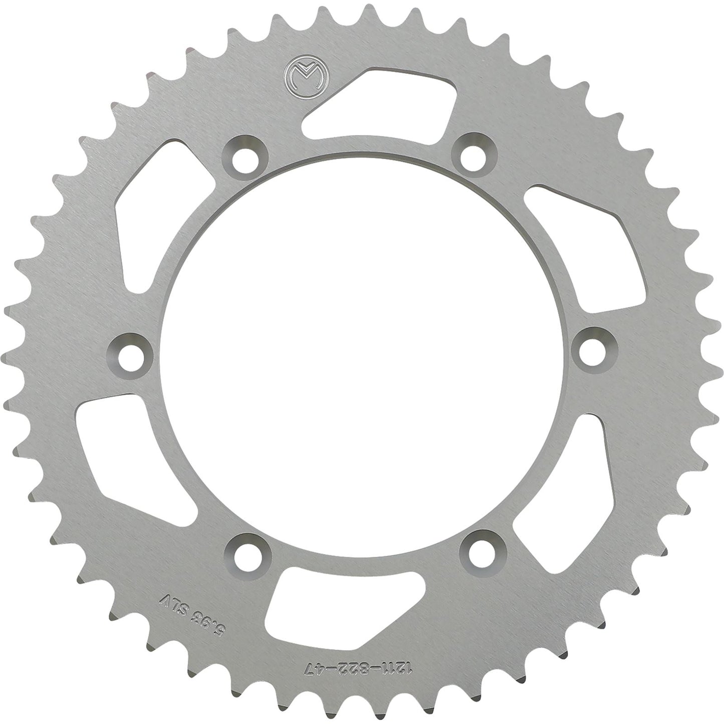 Moose Offroad Rear Aluminum Sprocket Silver 47-Tooth for Beta/Gas Gas/Suzuki 1211-822-47-11_1075069