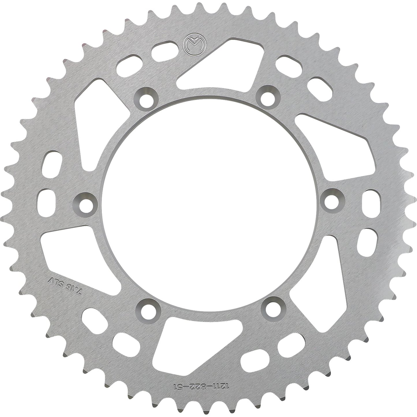 Moose Offroad Rear Aluminum Sprocket - Silver - 51-Tooth for Gas/Suzuki 1211-822-51-11_1075064