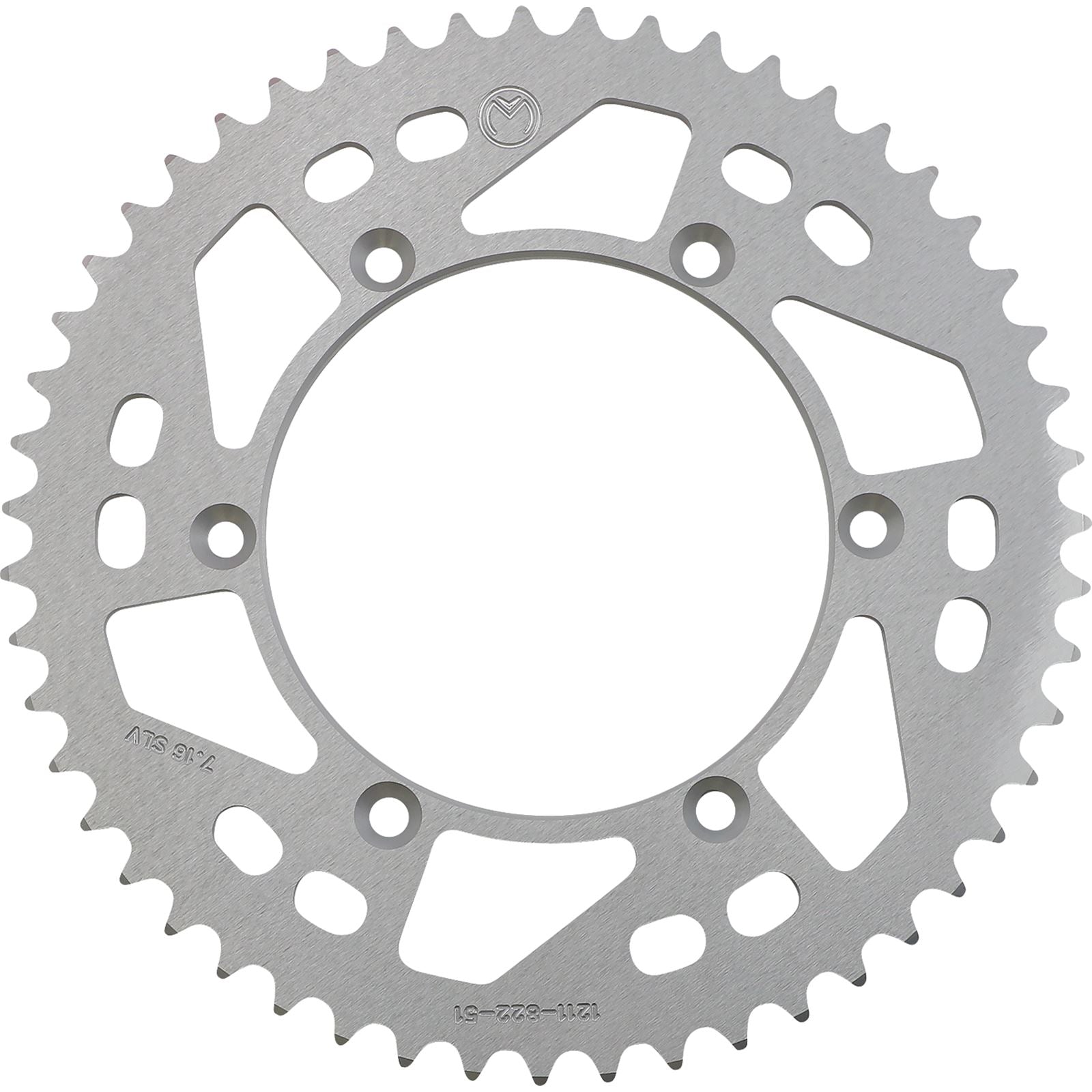 Moose Offroad Rear Aluminum Sprocket - Silver - 51-Tooth for Gas/Suzuki 1211-822-51-11_1075064