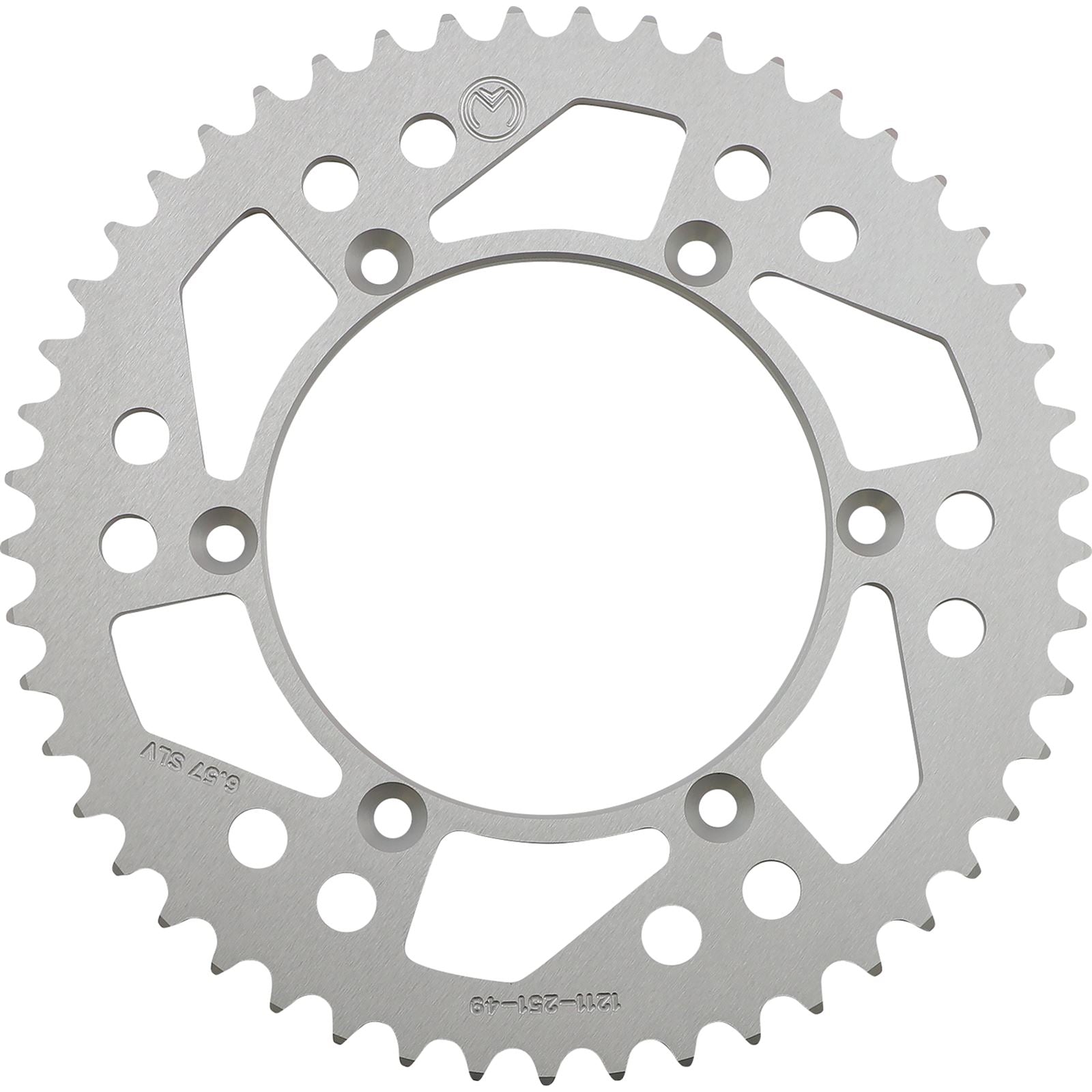 Moose Offroad Rear Aluminum Sprocket - Silver - 49 Tooth for Yamaha 1211-251-49-11_1075099