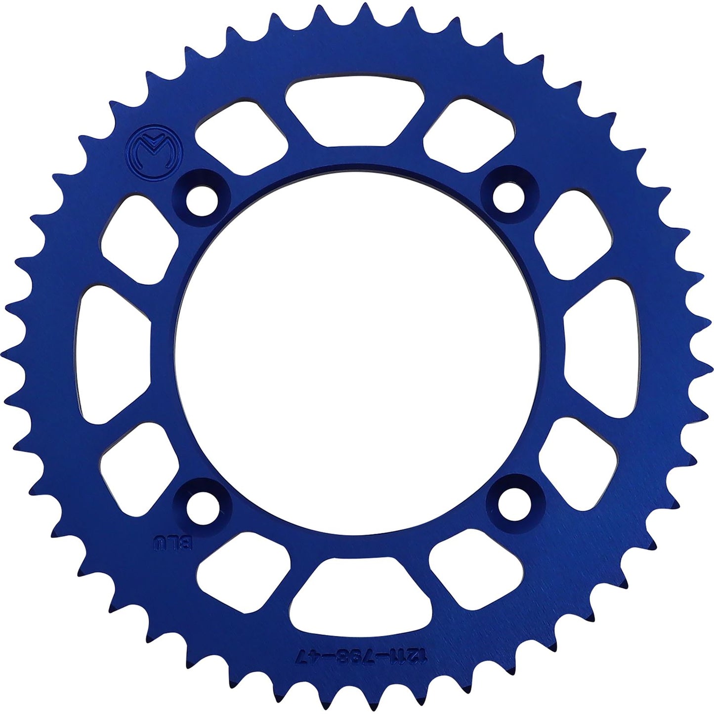 Moose Offroad Rear Aluminum Sprocket - Blue - 47 Tooth For Suzuki/Yamaha 1211-798-47-12_1075093