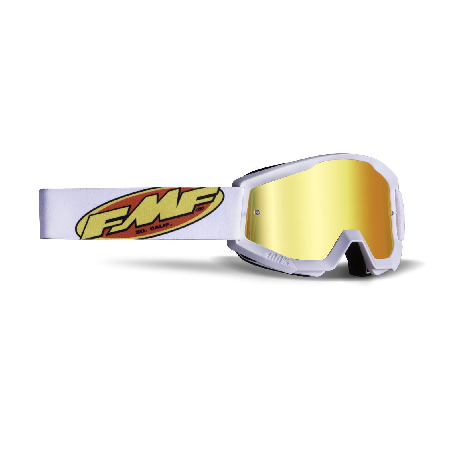 FMF Racing Youth PowerCore Goggles - Core - White - Red Mirror [MPN: F-50055-00006]_872677