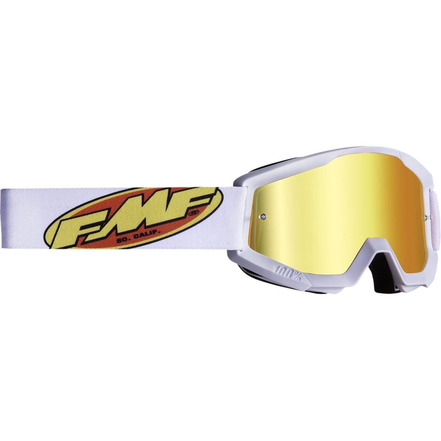 FMF Racing Youth PowerCore Goggles - Core - White - Red Mirror [MPN: F-50055-00006]_863542