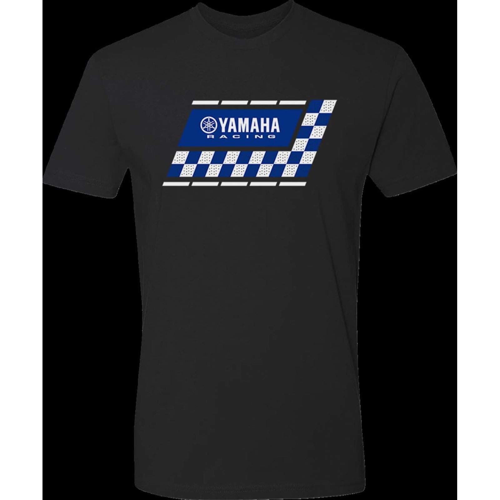 Yamaha Logo Racing Check T-Shirt - Black - Medium_1413767