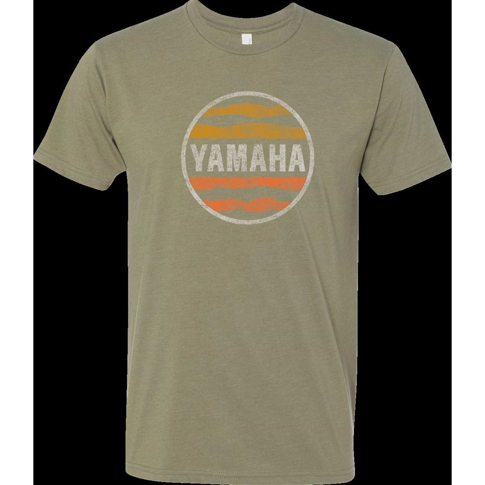 Yamaha Logo Sunset T-Shirt - Olive Green - XL_1413745