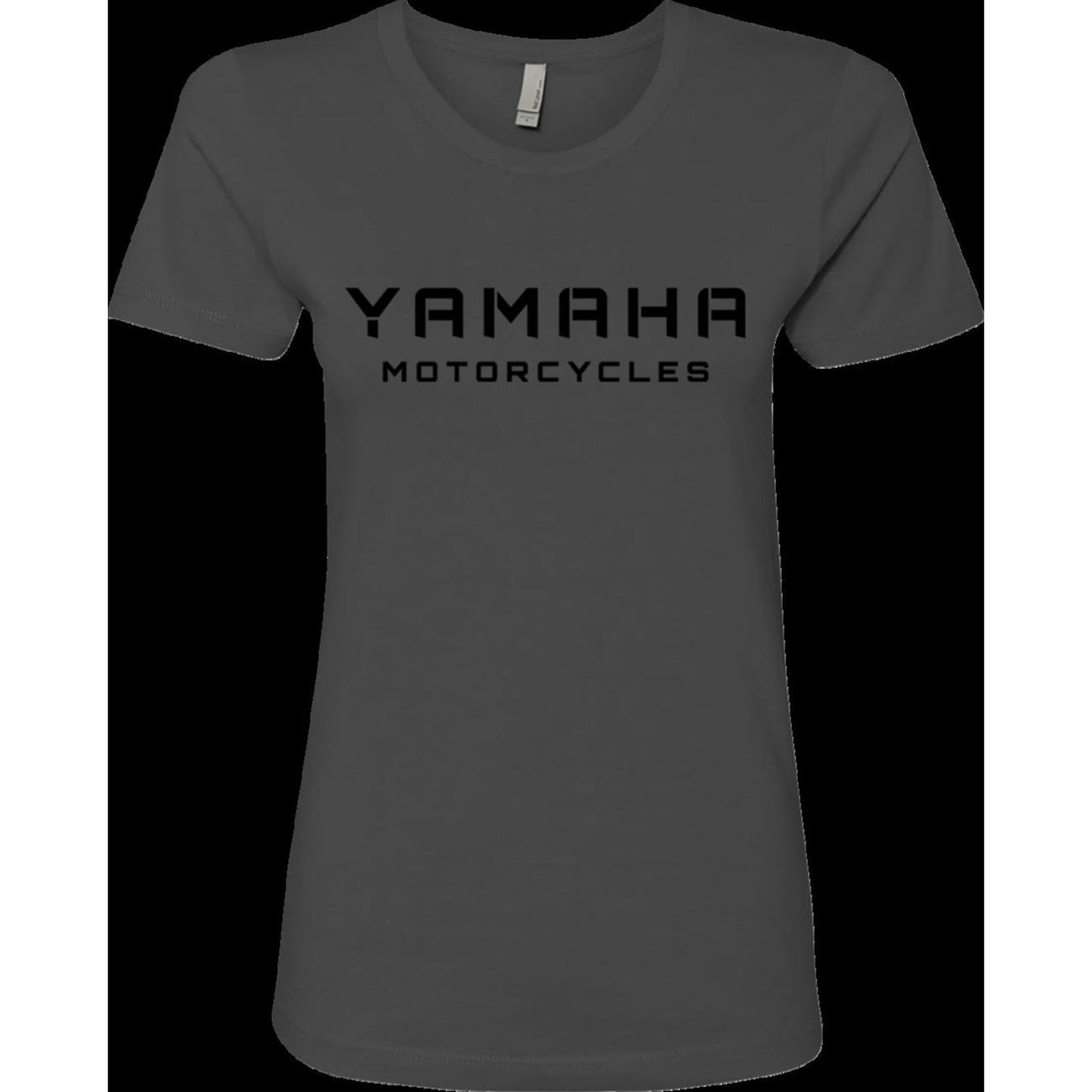Women's Yamaha Logo Motorcycles T-Shirt - Charcoal Black - Small_1413782