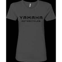 Women's Yamaha Logo Motorcycles T-Shirt - Charcoal Black_1413778