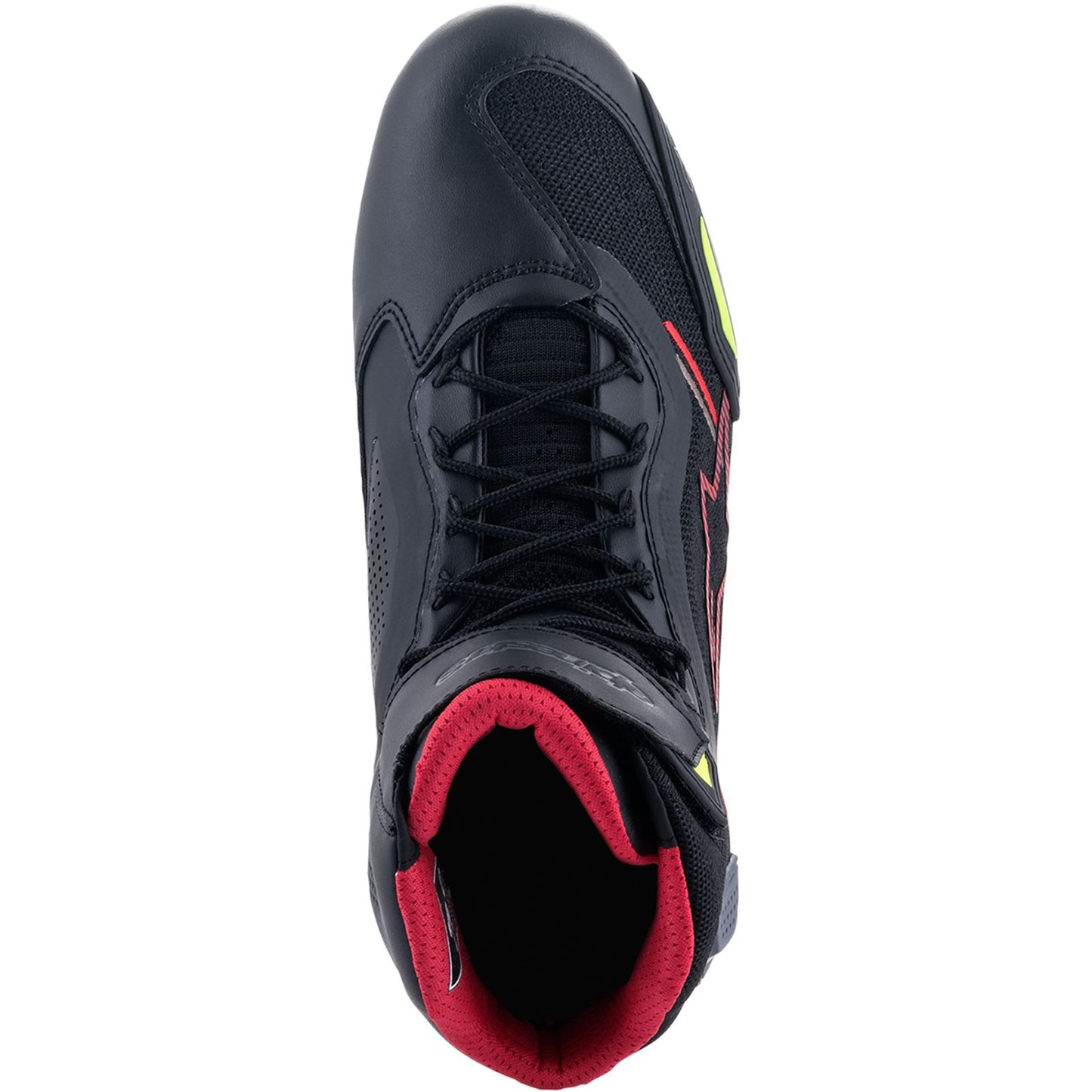 Alpinestars Faster-3 Rideknit Riding Shoes - Black/Red/Yellow - US Size 12 [MPN: 251031913612]_1065825