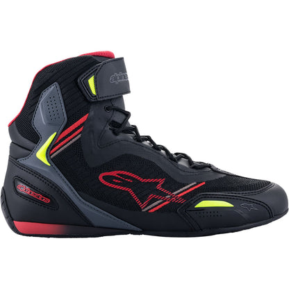 Alpinestars Faster-3 Rideknit Riding Shoes - Black/Red/Yellow - US Size 12 [MPN: 251031913612]_1065801