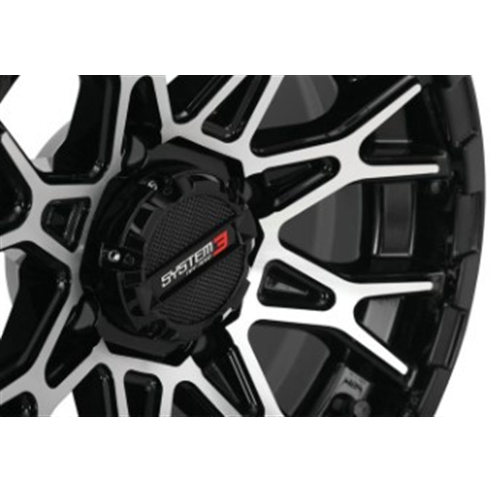 System 3 ST-6 Aluminum Wheel - 12x7, 4/110, 2+5 - Gloss Black/Machined 12S3-6011_979131
