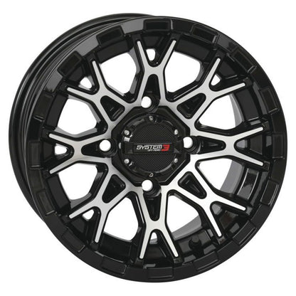 System 3 ST-6 Aluminum Wheel - 14x7, 4/137, 4+3 - Gloss Black/Machined 14S3-6036_979139