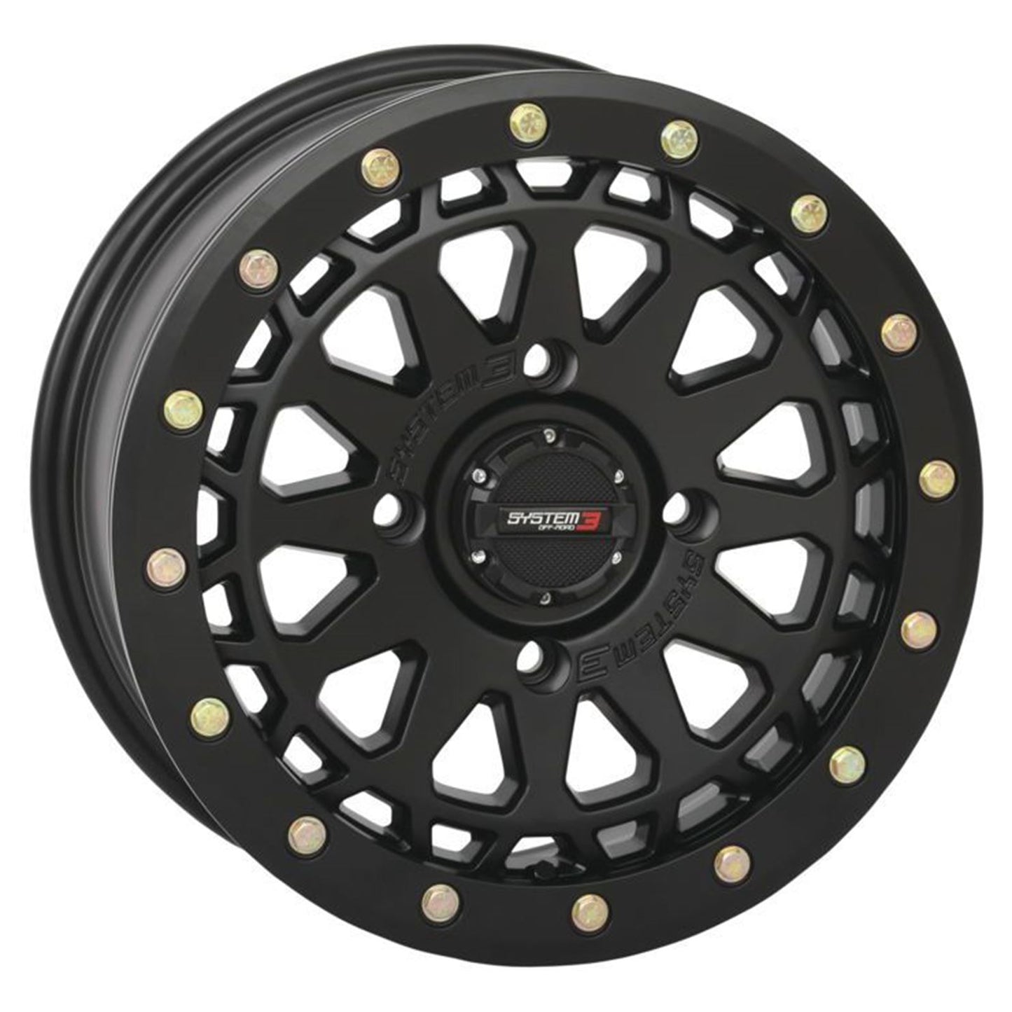 System 3 SB-6 Beadlock Wheel - 15x7, 4/137, 6+1 - Matte Black 15S3-6538_979106
