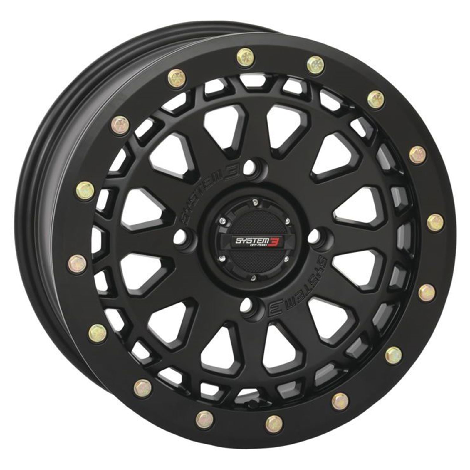System 3 SB-6 Beadlock Wheel - 15x7, 4/137, 6+1 - Matte Black 15S3-6538_979106