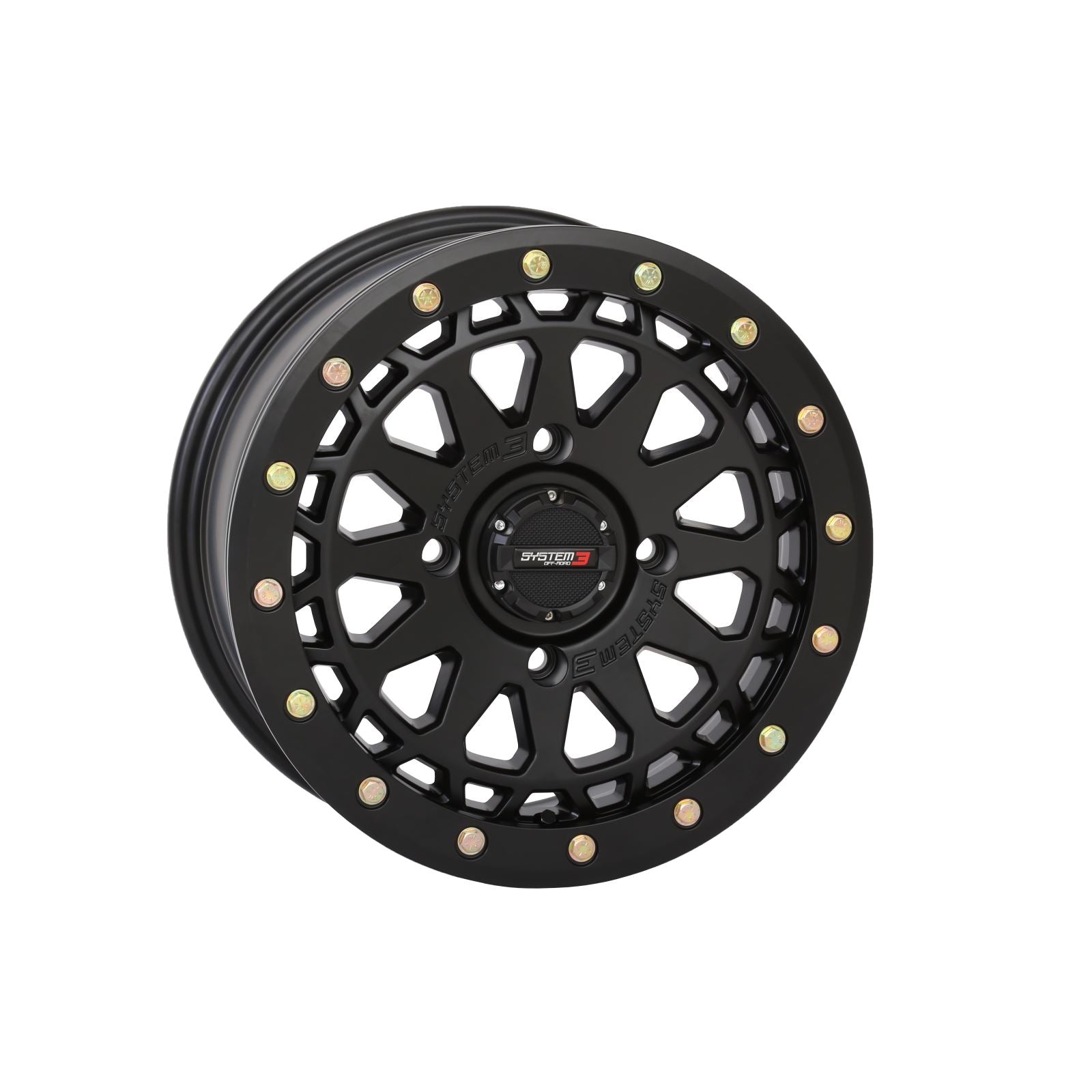 System 3 SB-6 Beadlock Wheel - 15x7, 4/137, 6+1 - Matte Black 15S3-6538_1308541