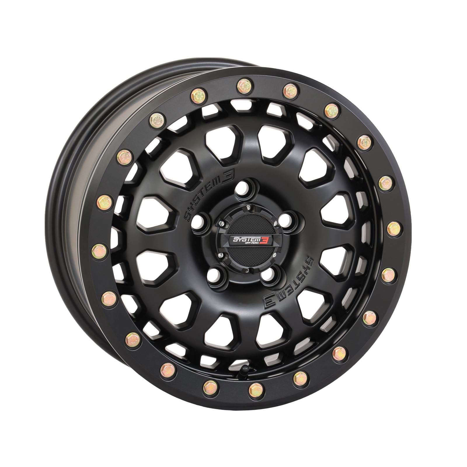 System 3 SB-6 Beadlock Wheel - 15X7 5/4.5 6+1 - Matte Black 15S3-6545_1308520