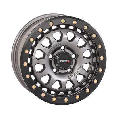 System 3 SB-6 Beadlock Wheel - 15X7 5/4.5 6+1 - Gunmetal Grey 15S3-6645_1308526