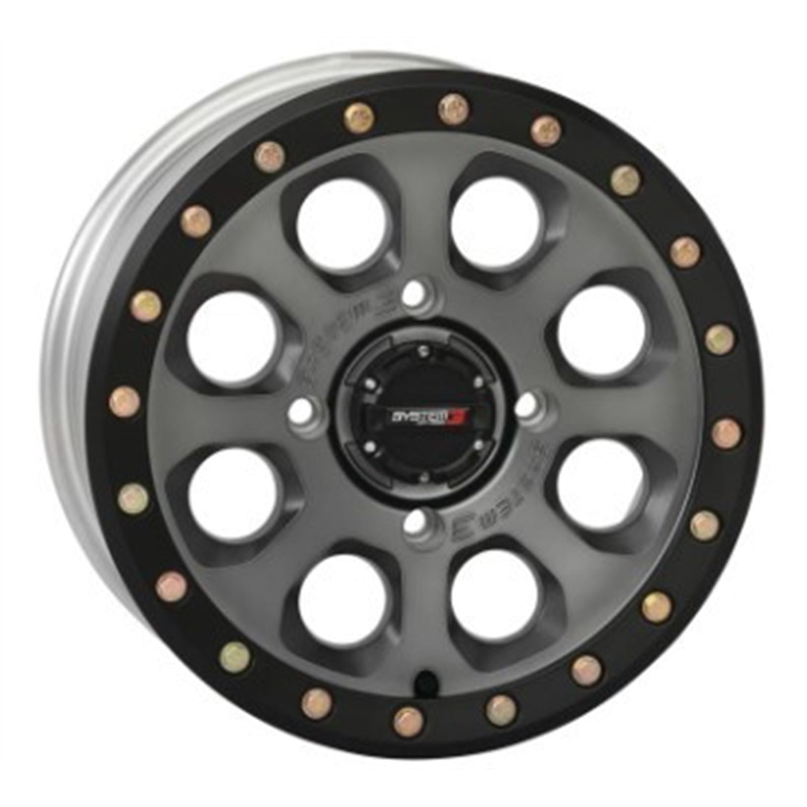 System 3 SB-7 Beadlock Wheel - 14x7, 4/137, 4+3 - Titanium 14S3-7636_979144