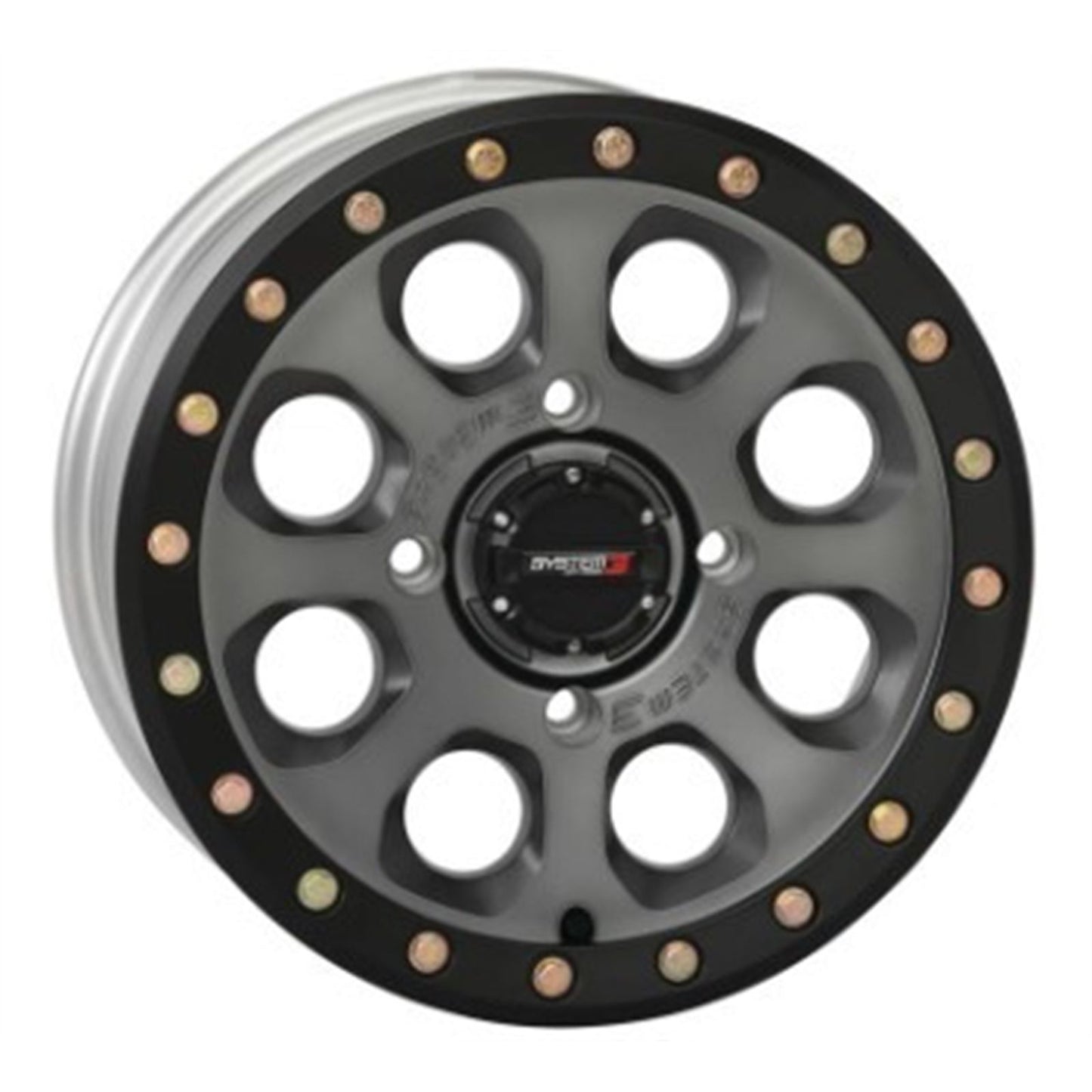 System 3 SB-7 Beadlock Wheel - 14x7, 4/156, 4+3 - Titanium 14S3-7655_979143