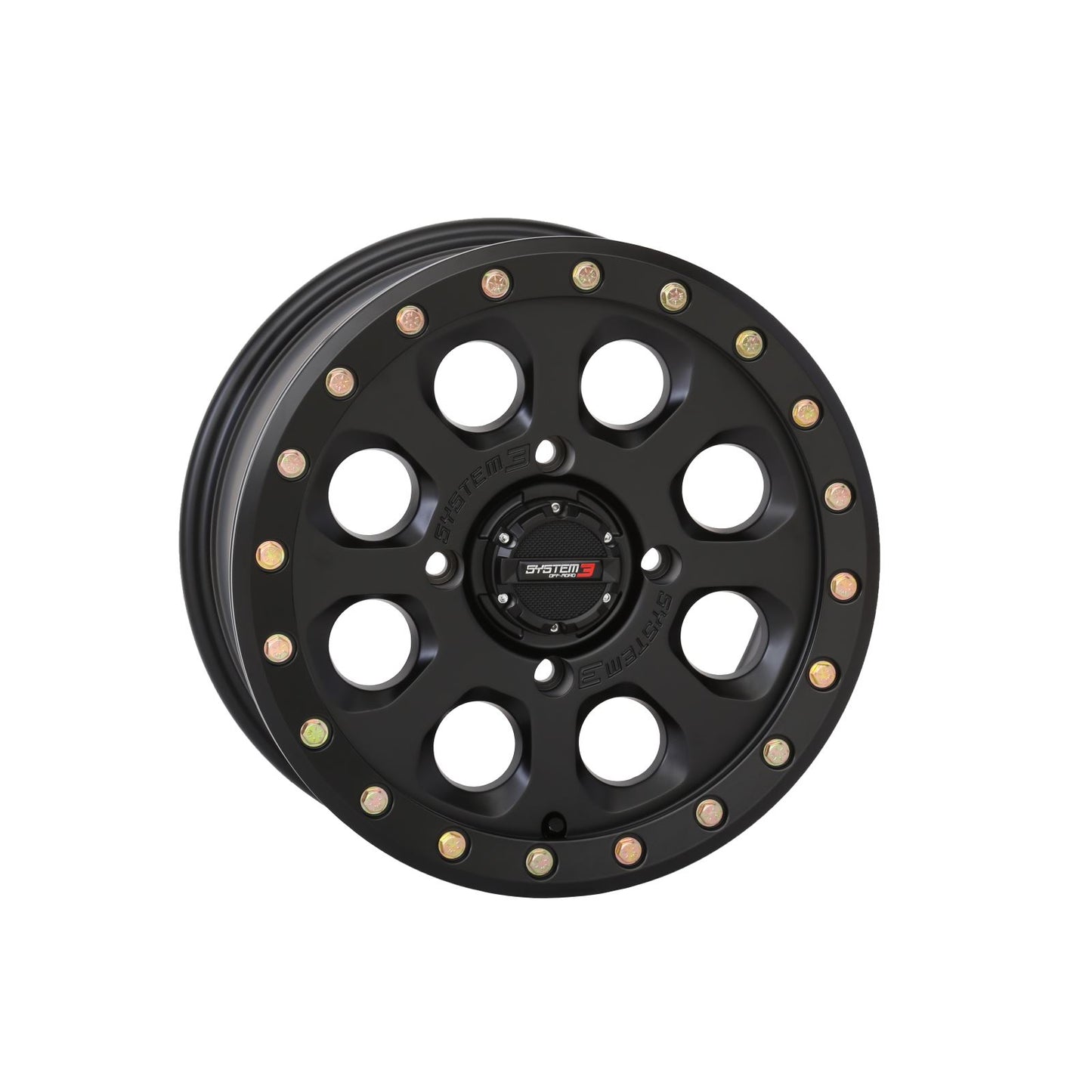 System 3 SB-7 Beadlock Wheel - 15x7, 4/137, 5+2 - Matte Black [MPN: 15S3-7537]_1308535