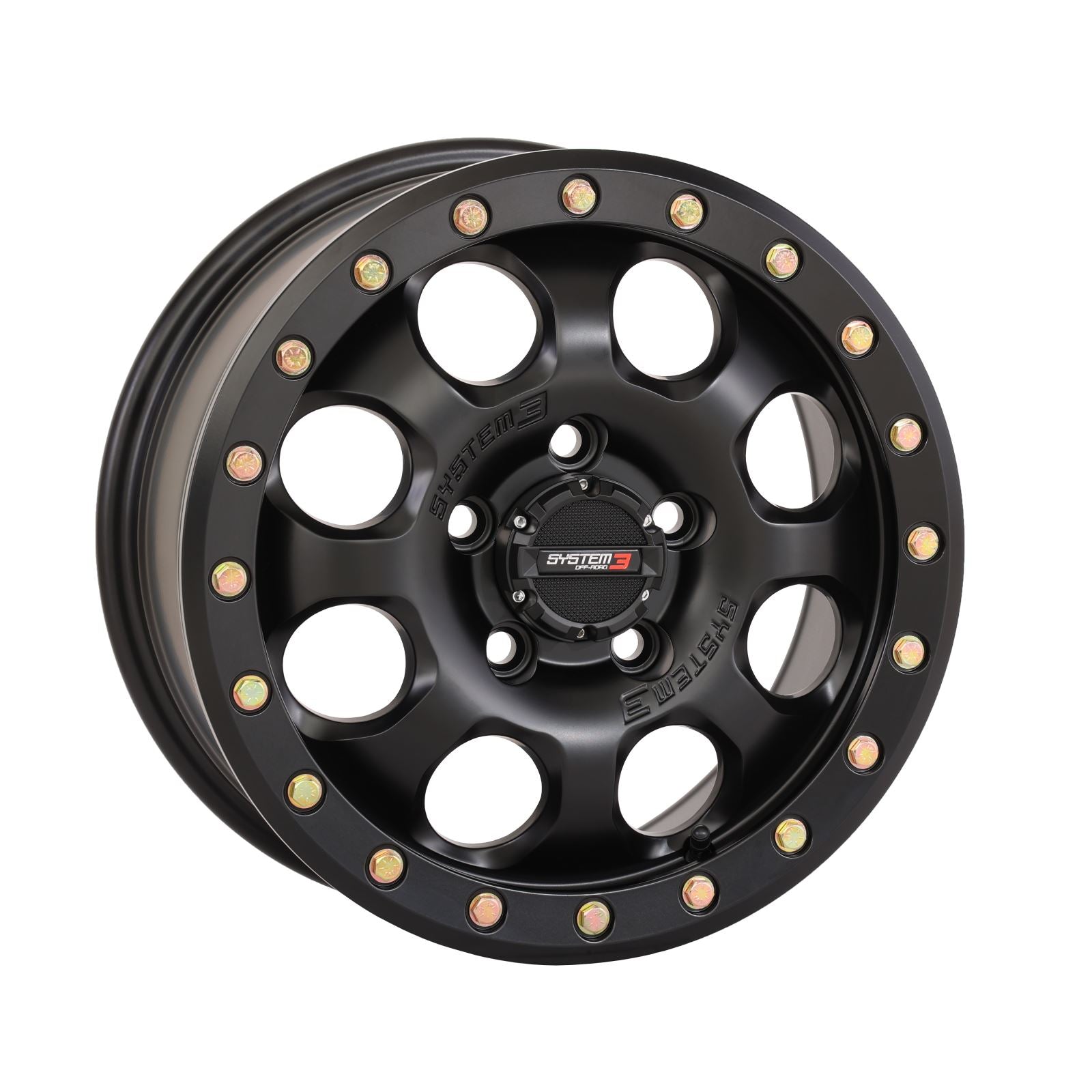 System 3 SB-7 Beadlock Wheel - 15X7 5/4.5 6+1 - Matte Black 15S3-7545_1308537