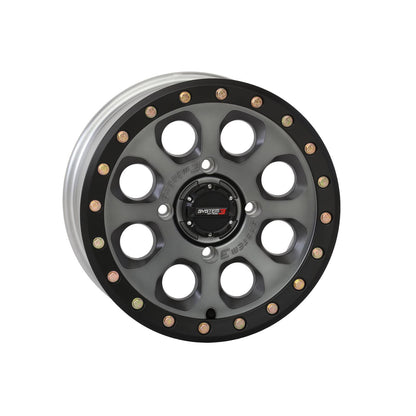 System 3 SB-7 Beadlock Wheel - 15x7, 4/137, 4+3 - Titanium 15S3-7636_1308568