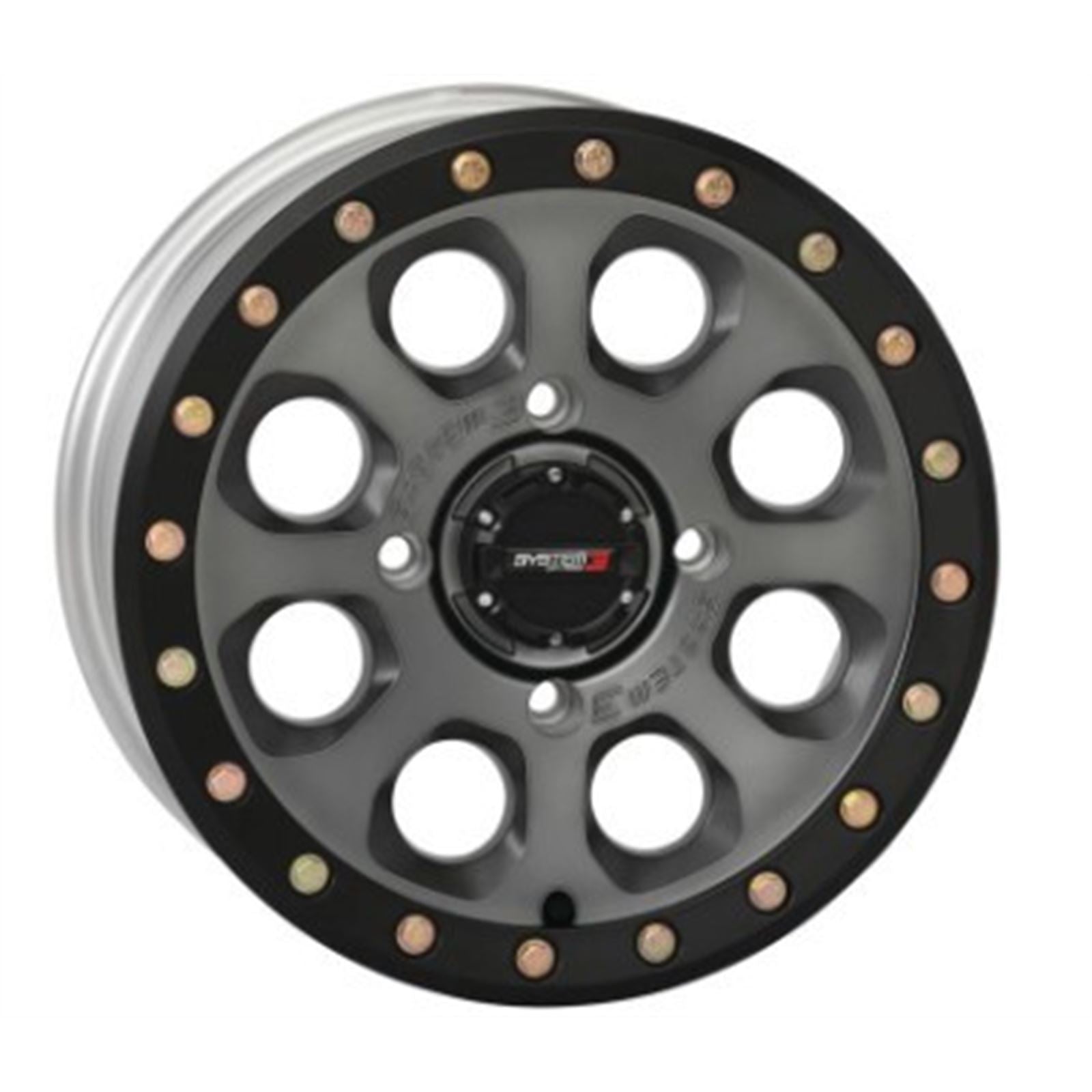 System 3 SB-7 Beadlock Wheel - 15x7, 4/156, 4+3 - Titanium 15S3-7655_979170