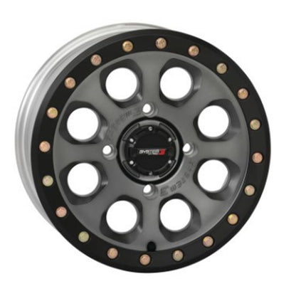 System 3 SB-7 Beadlock Wheel - 15x7, 4/156, 4+3 - Titanium 15S3-7655_979170
