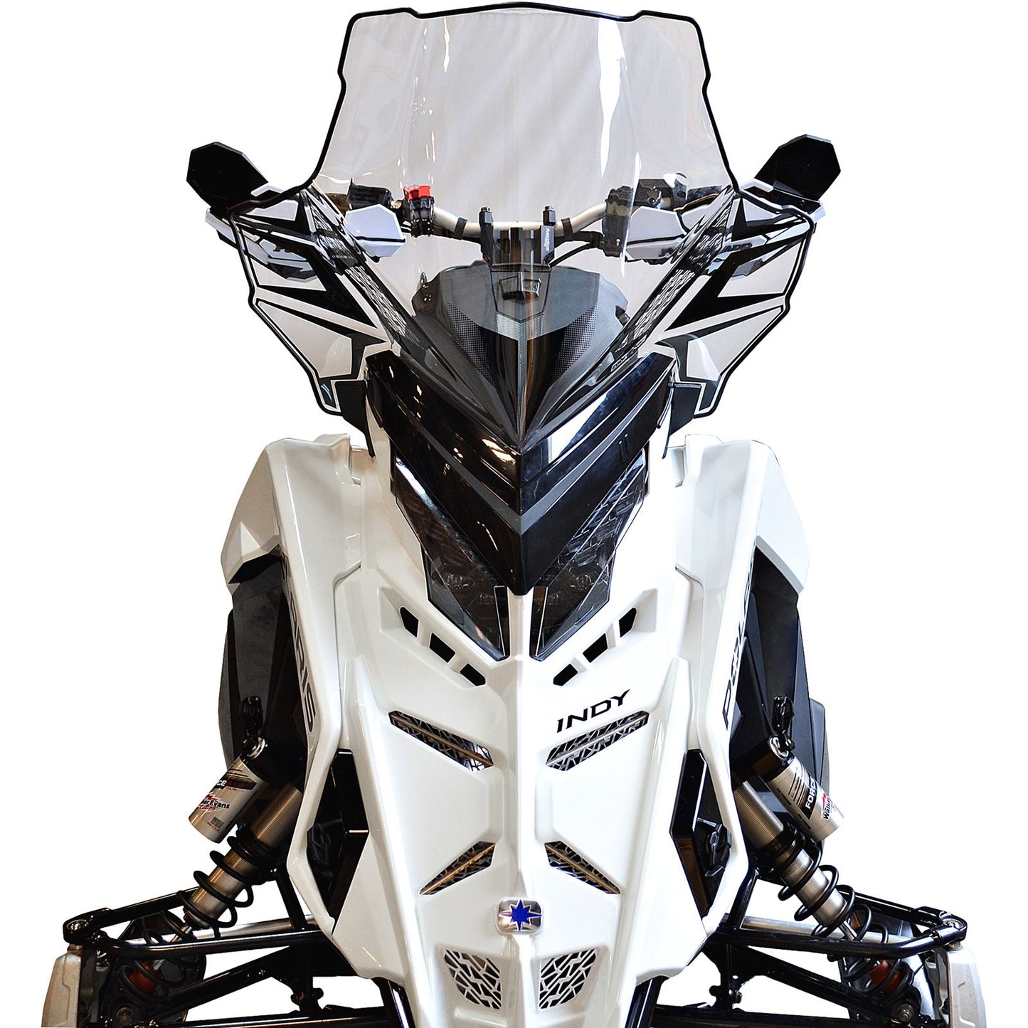 Powermadd Cobra Windshield - Tall - Clear/Black - 20" - for '20-22 Polaris Matryx [MPN: 14640]_867328