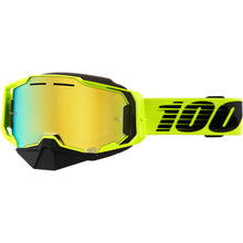 100% Armega Snowmobile Goggle - Nuclear Citrus - Mirror Gold Lens 50008-00003_1367723