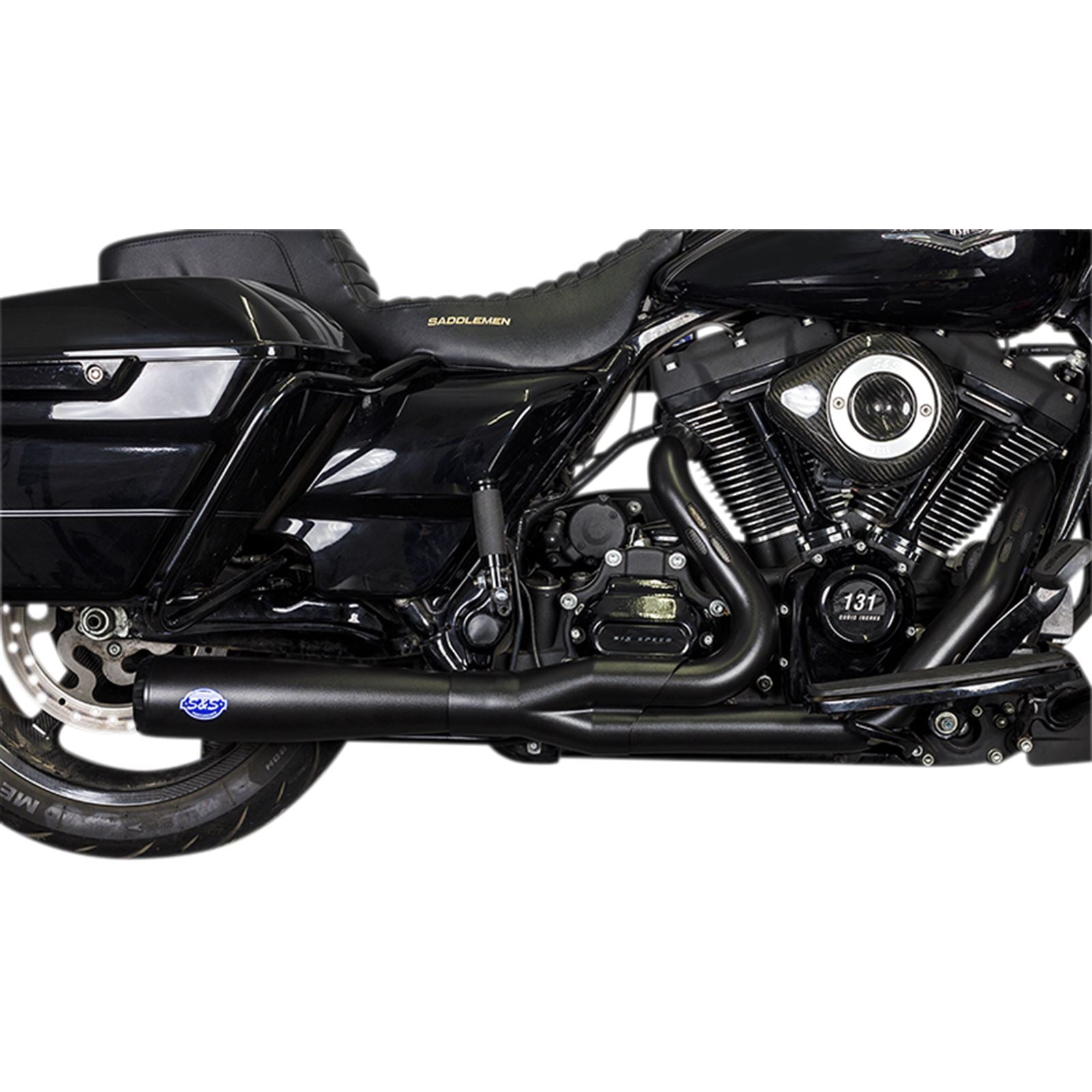 S&S Cycle Diamondback 2-1 50 State Exhaust System - Guardian Black 550-1027A_1065349