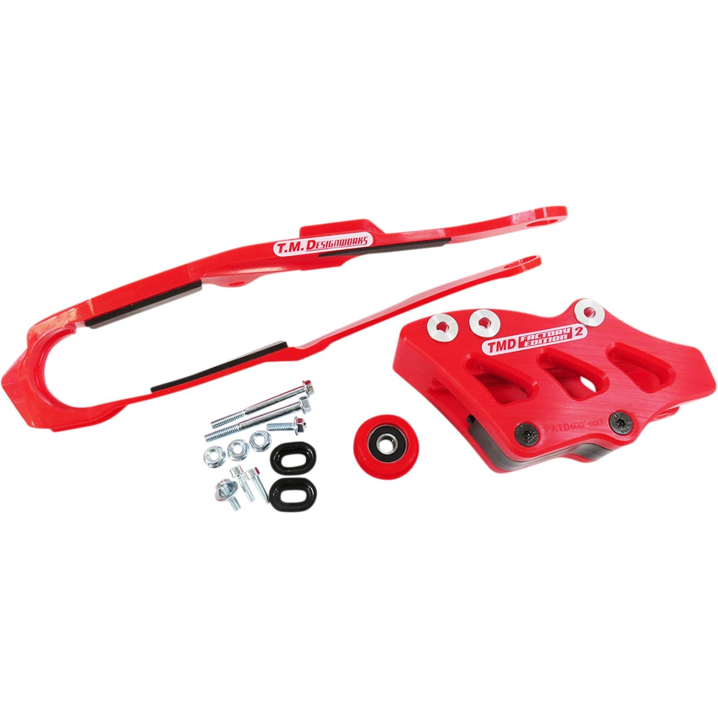TM Design Works Chain Guide/Slider for Honda - Red [MPN: DCK-OR17-RD]_1069311
