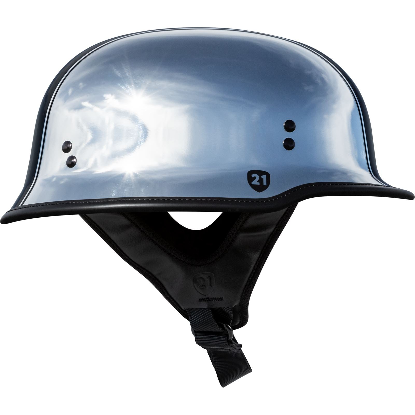 Highway 21 9MM German Beanie Helmet Chrome X-Large 77-1002X_872581
