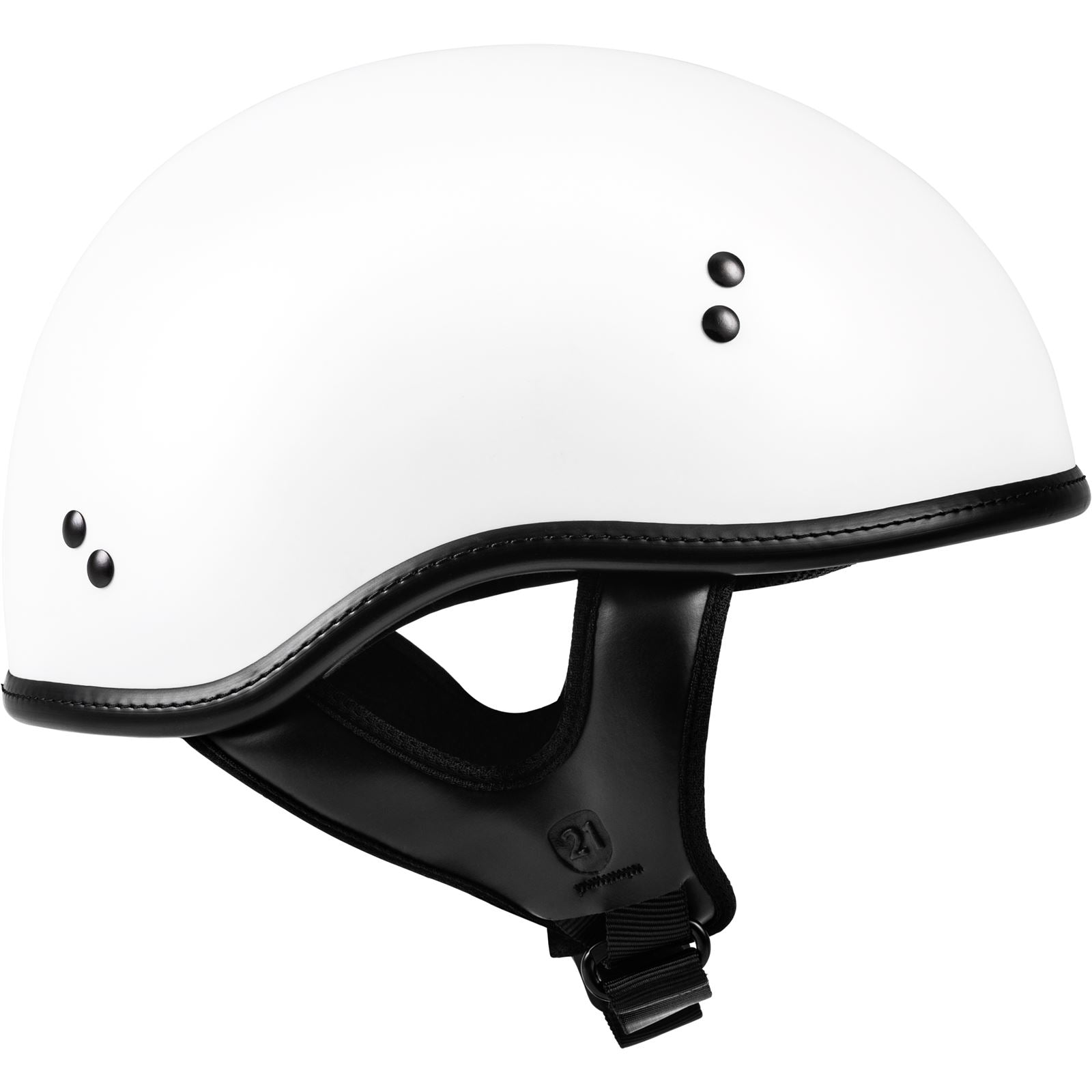 Highway 21 .357 Solid Half Helmet Matte White Medium [MPN: 77-1102M]_872636