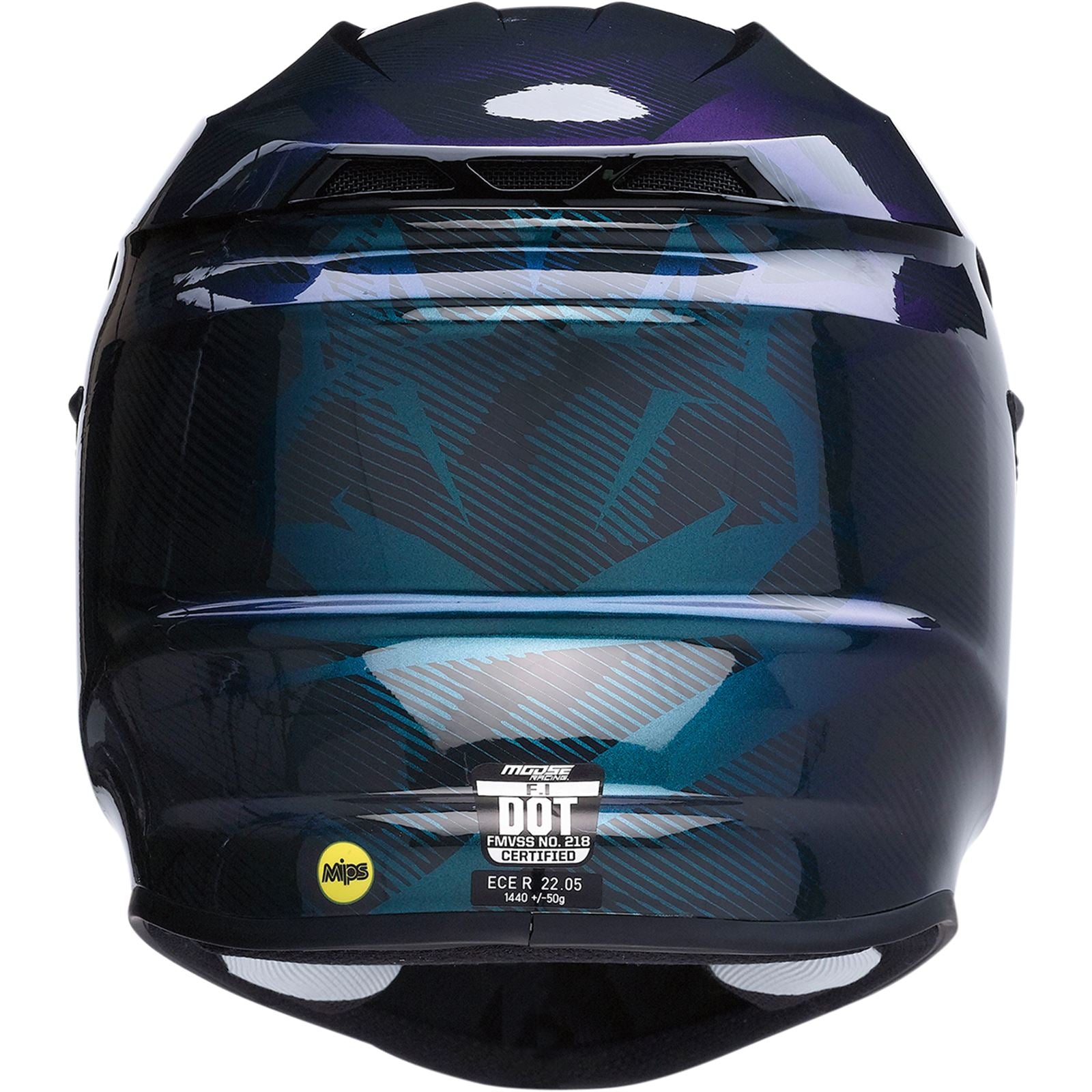 Moose Offroad F.I. Helmet - Agroid Camo - MIPS® - Iridescent Blue_873722