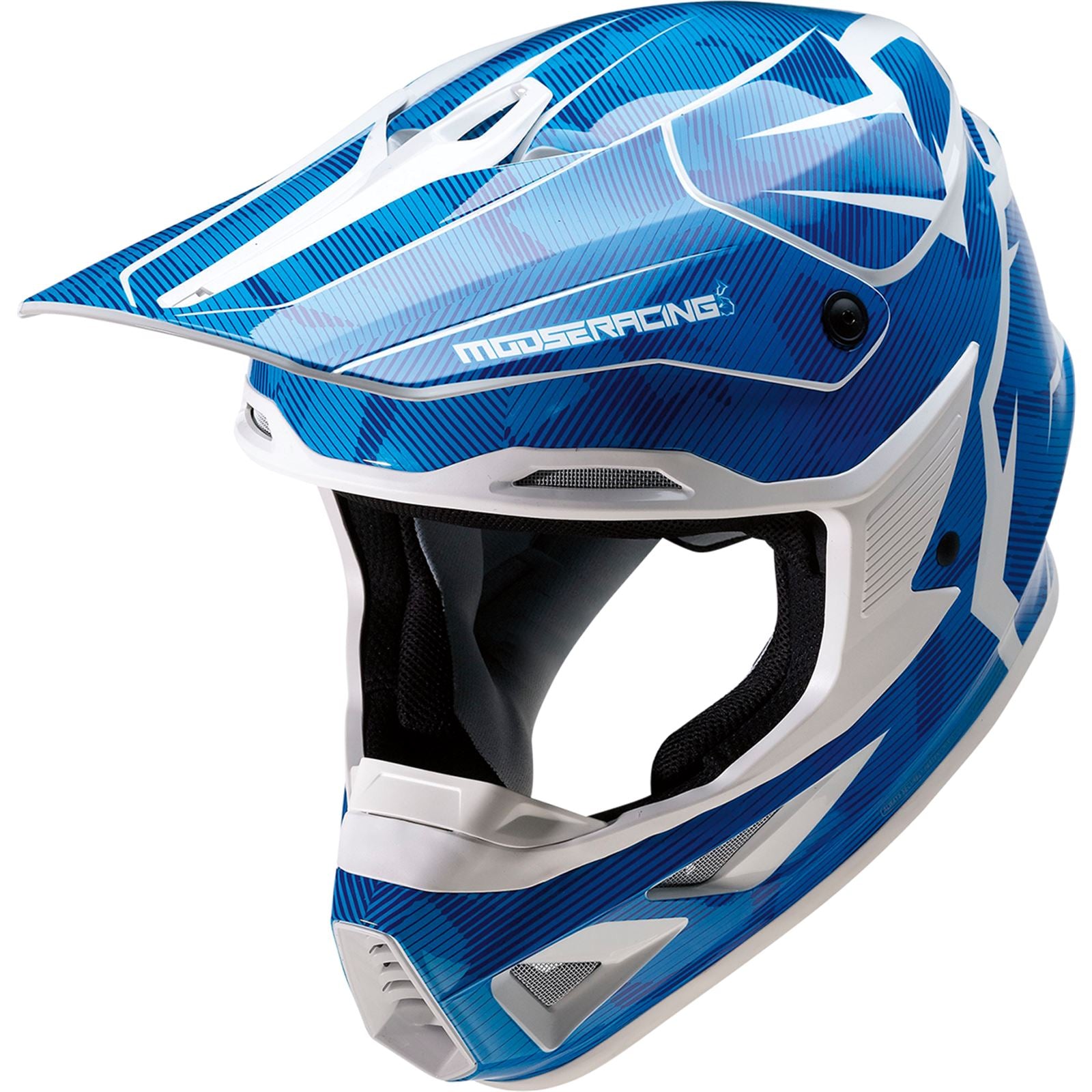 Moose Offroad F.I. Helmet - Agroid Camo - MIPS® - Blue/White_873776