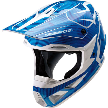 Moose Offroad F.I. Helmet - Agroid Camo - MIPS® - Blue/White_873776