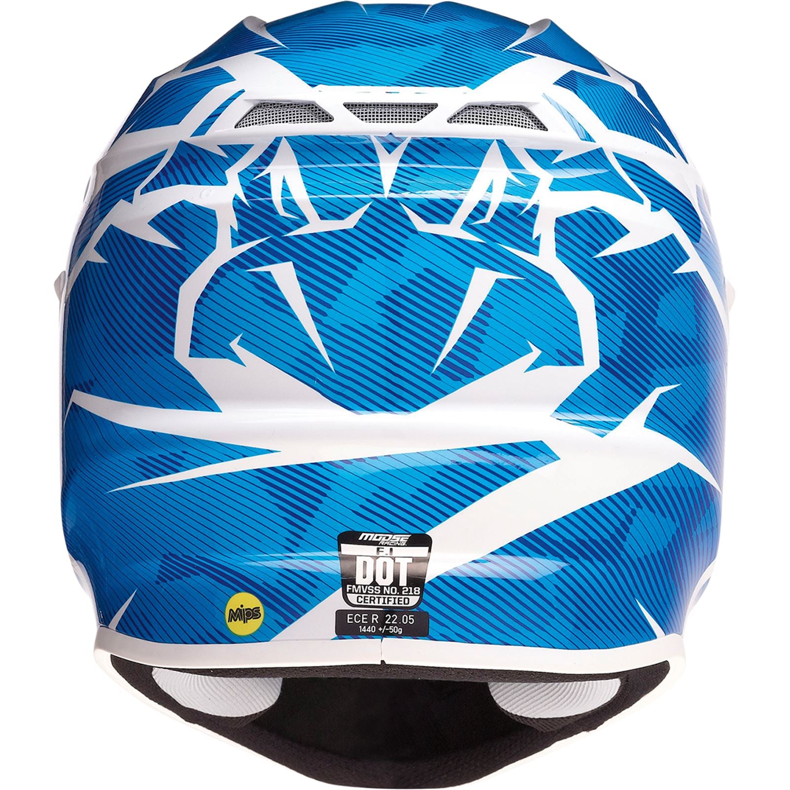 Moose Offroad F.I. Helmet - Agroid Camo - MIPS® - Blue/White_873756