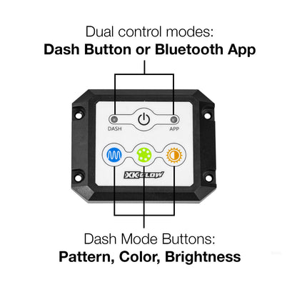 XKGlow Dual Mode Dash Surface Mount XKChrome Controller XK-CHROME-DM-KIT_875758