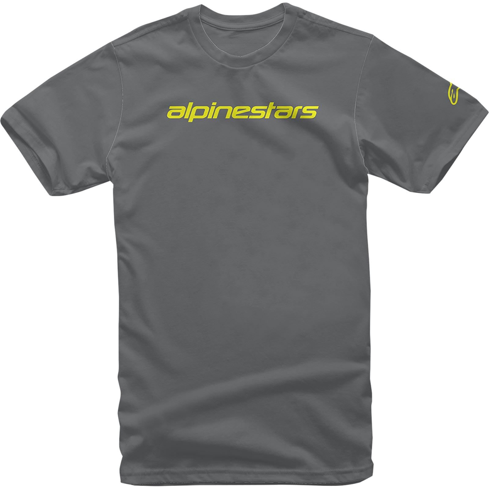 Alpinestars Linear Word T-Shirt - Gray/Yellow_875893